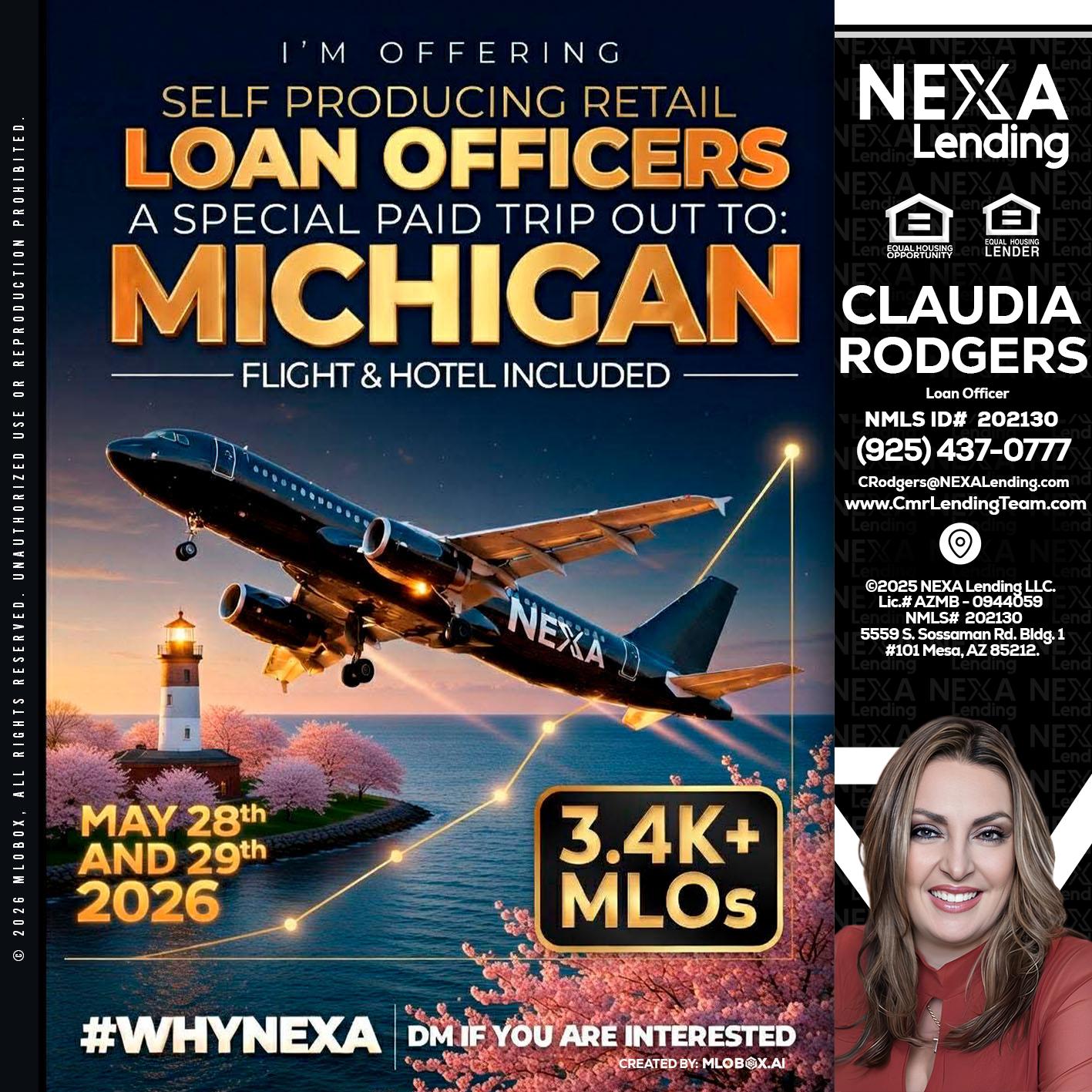 MICHIGAN TRIP - Claudia Rodgers -Loan Officer