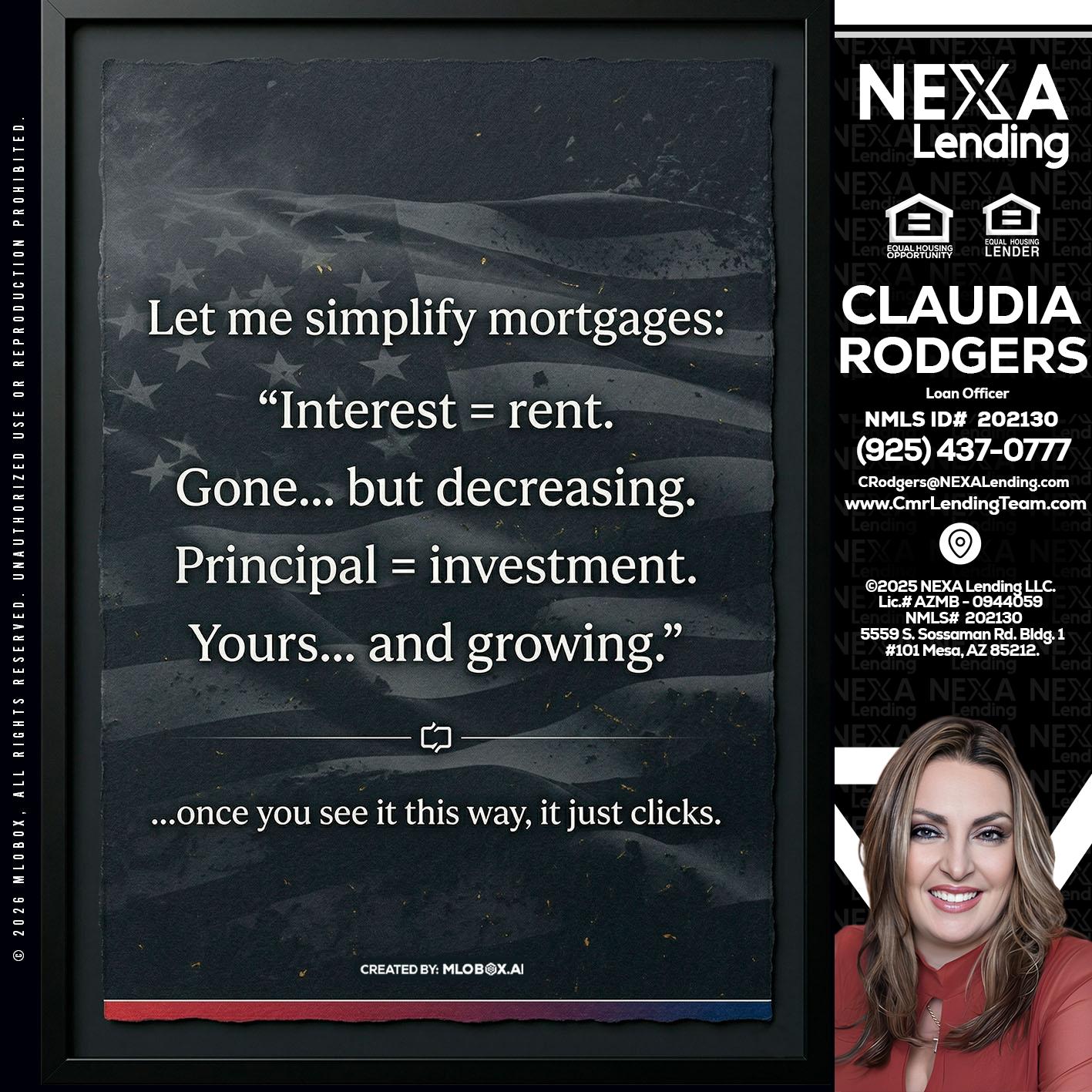 LET ME SIMPLIFY - Claudia Rodgers -Loan Officer