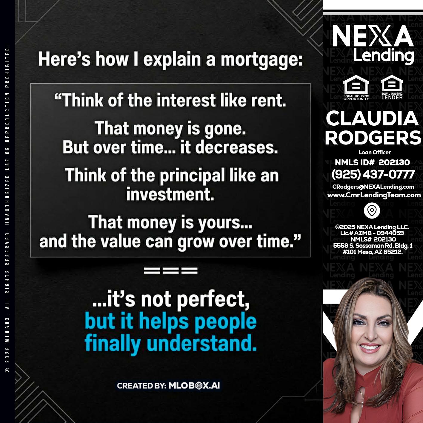 HERES NOW - Claudia Rodgers -Loan Officer