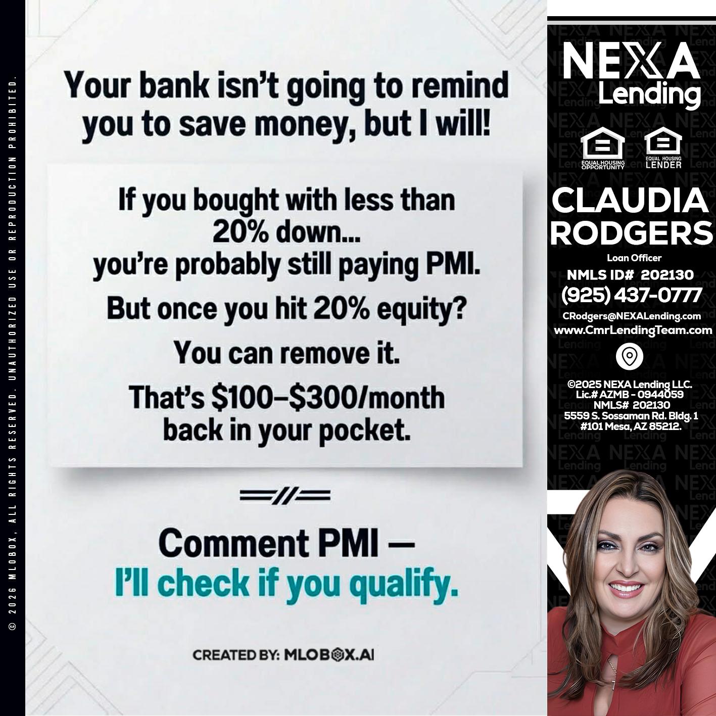 YOUR BANK ISNT - Claudia Rodgers -Loan Officer