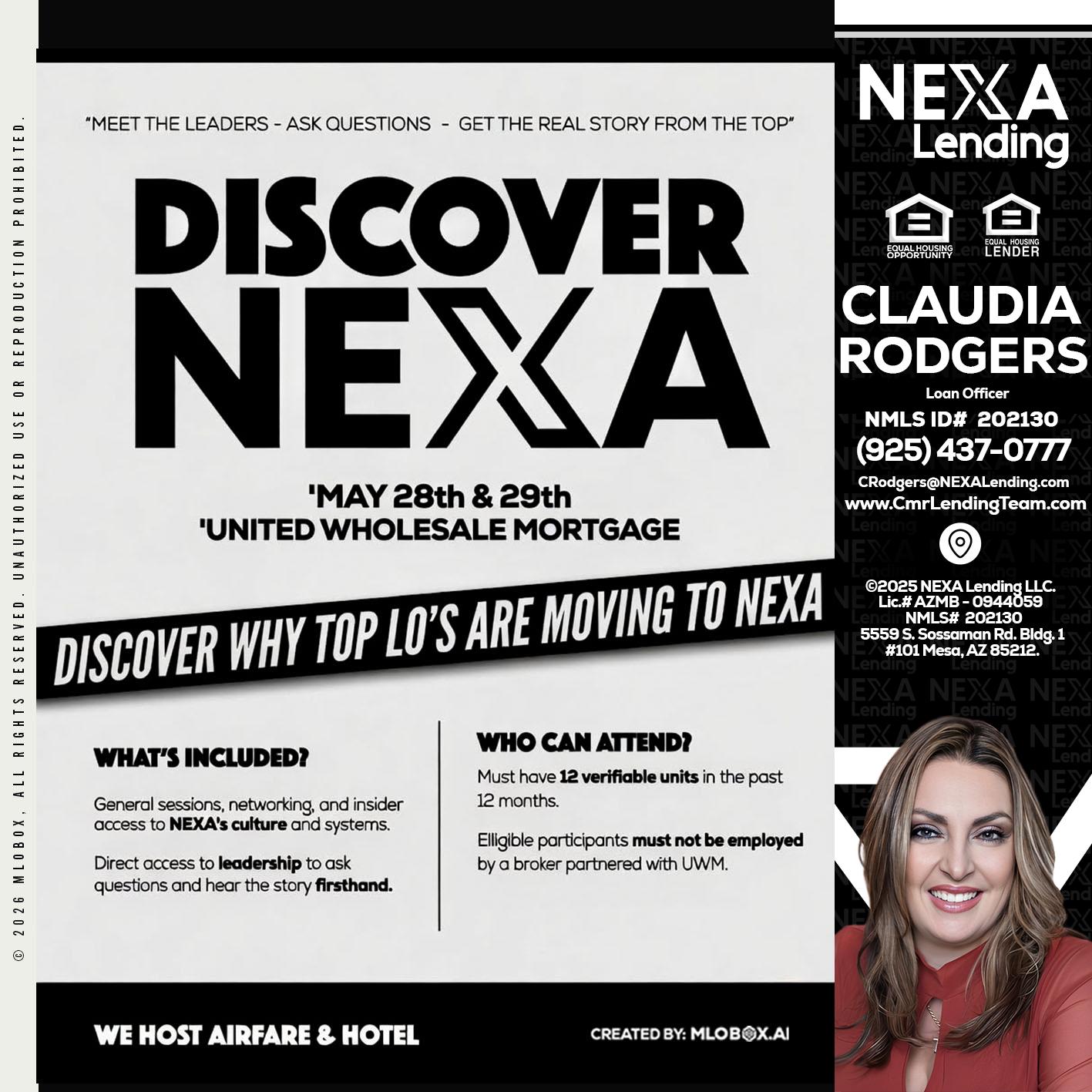 DISCOVER NEXA - Claudia Rodgers -Loan Officer