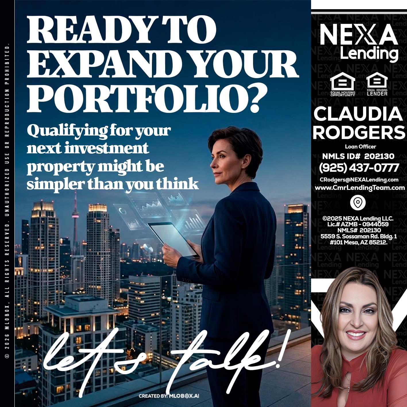 READY TO EXPAND - Claudia Rodgers -Loan Officer