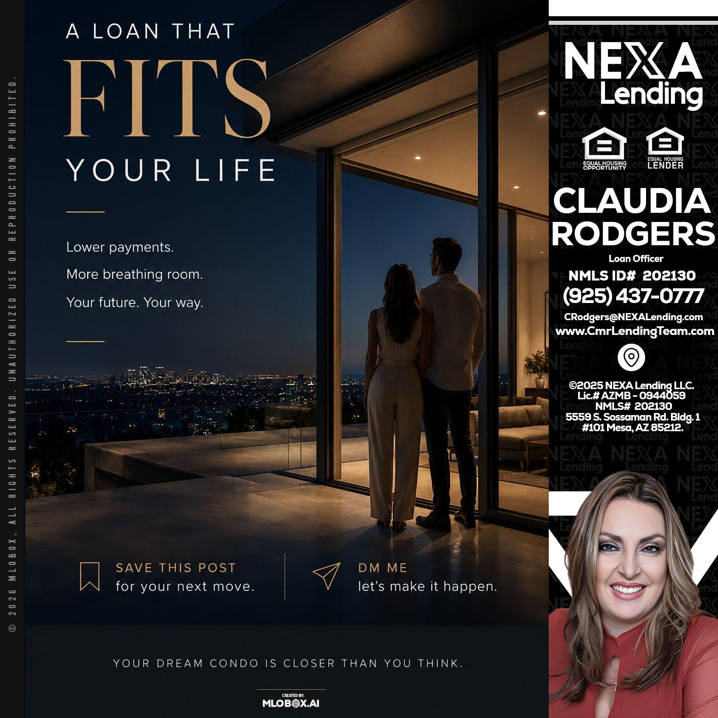 LOANS THAT FIT - Claudia Rodgers -Loan Officer