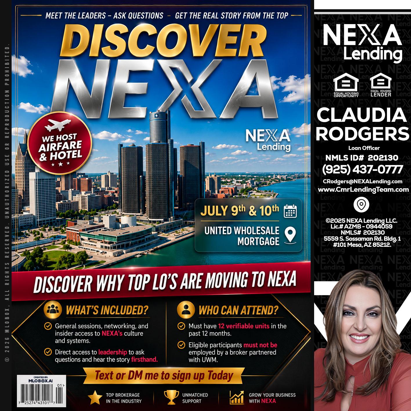 DISCOVER NEXA - Claudia Rodgers -Loan Officer