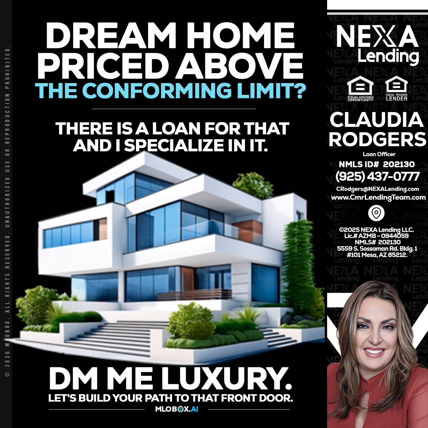 DREAM HOME - Claudia Rodgers -Loan Officer