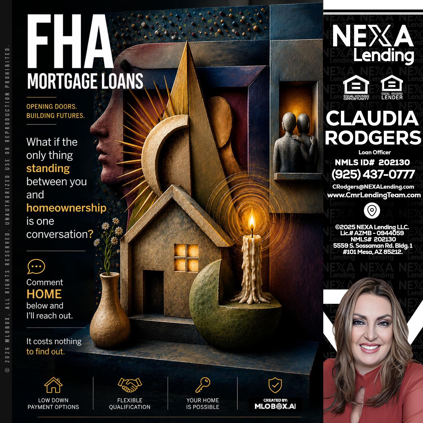 FHA - Claudia Rodgers -Loan Officer