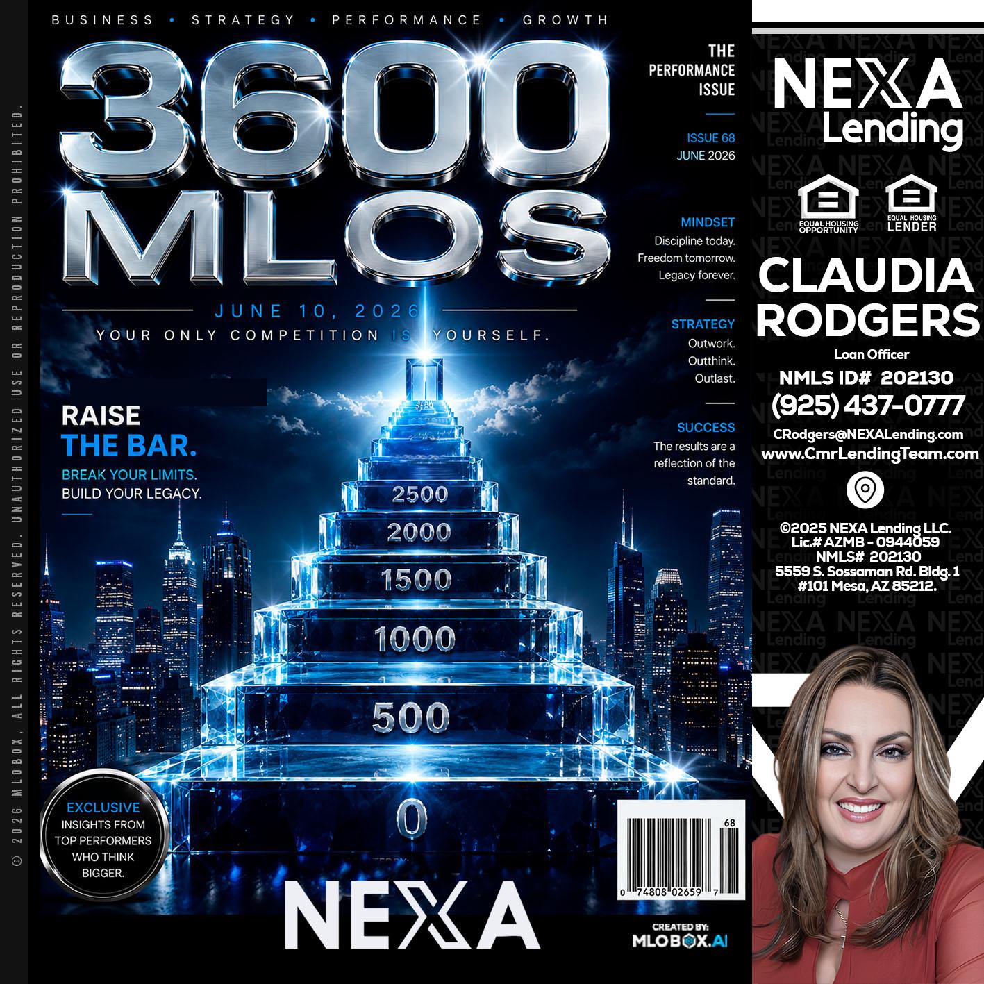 3600 MLOs - Claudia Rodgers -Loan Officer