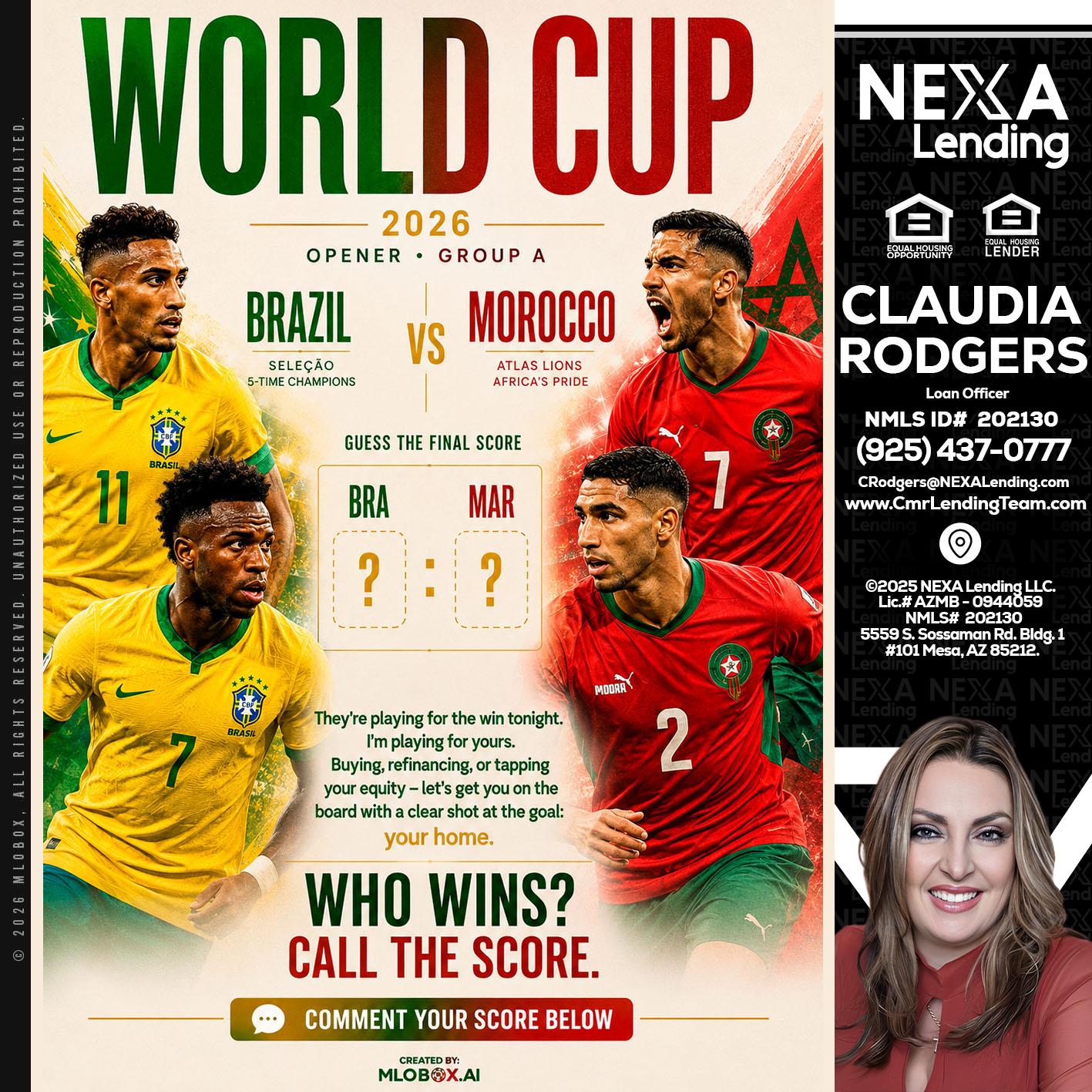 WORLD CUP - Claudia Rodgers -Loan Officer
