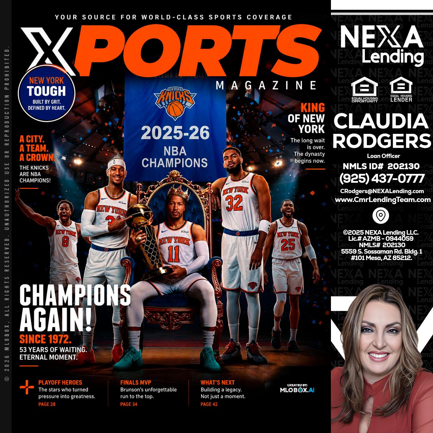XPORTS MAGAZINE - Claudia Rodgers -Loan Officer