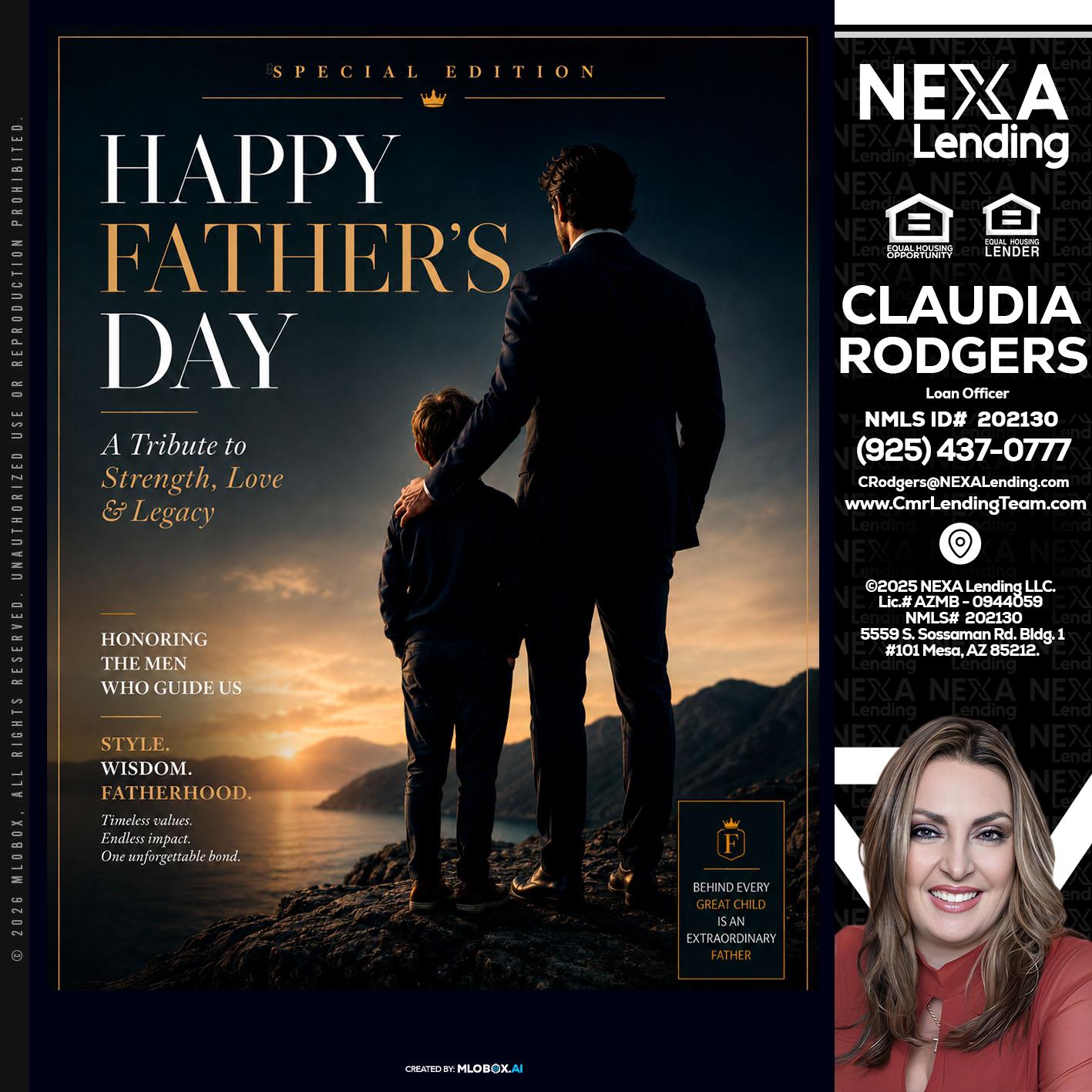 HAPPY FATHERS DAY - Claudia Rodgers -Loan Officer