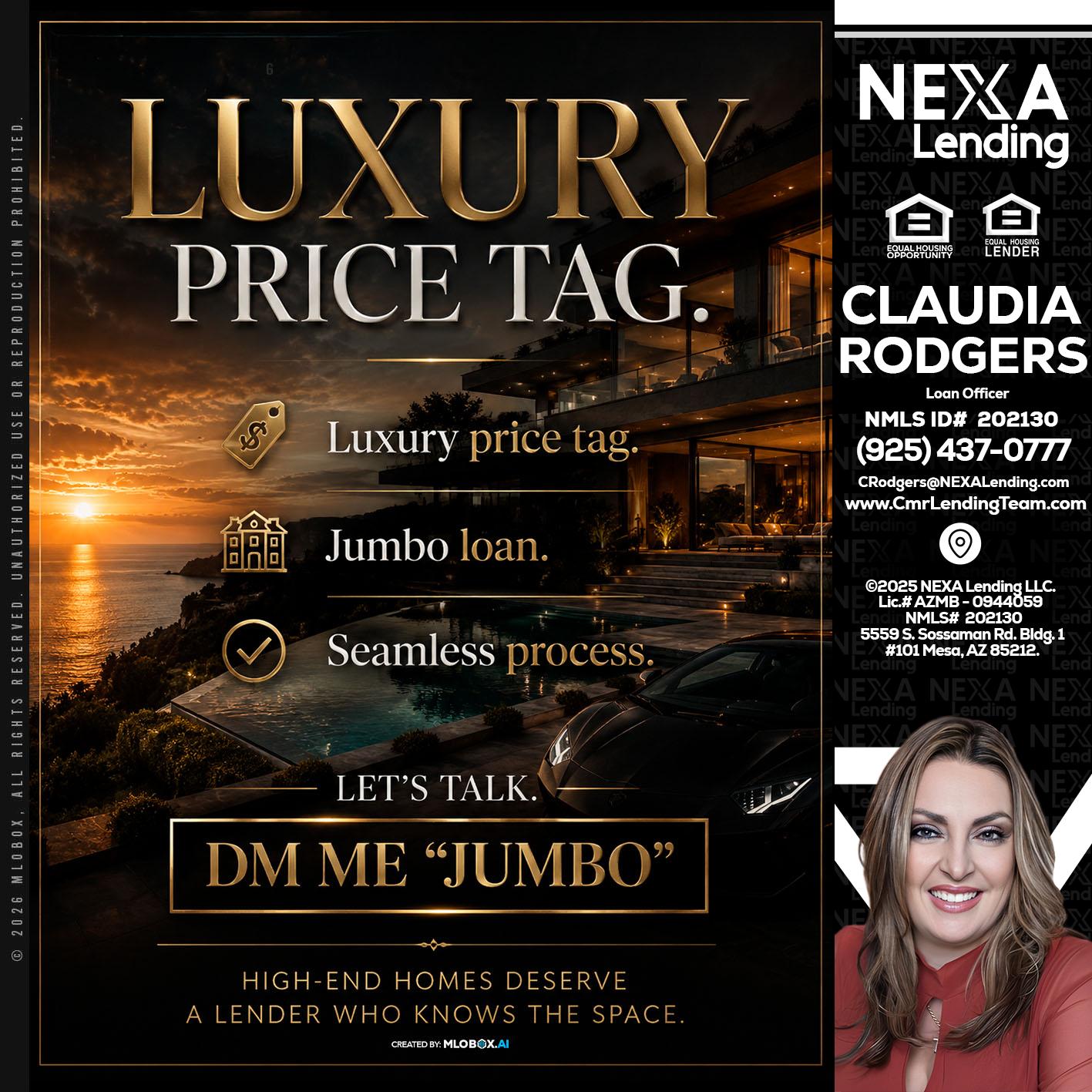 LUXURY PRICE - Claudia Rodgers -Loan Officer