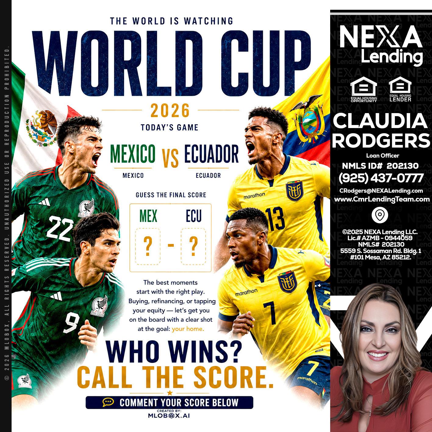 WORLD CUP 2026 - Claudia Rodgers -Loan Officer