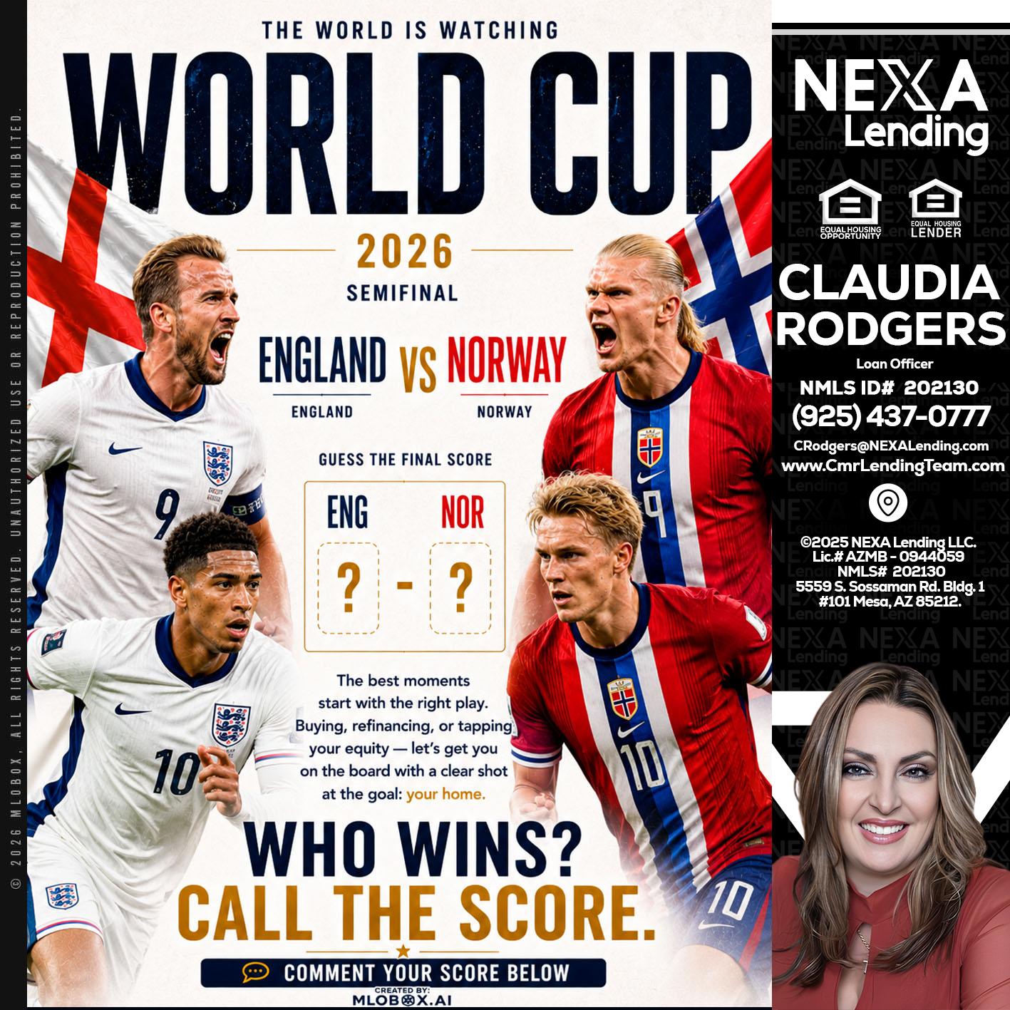 WORLD CUP 2026 - Claudia Rodgers -Loan Officer