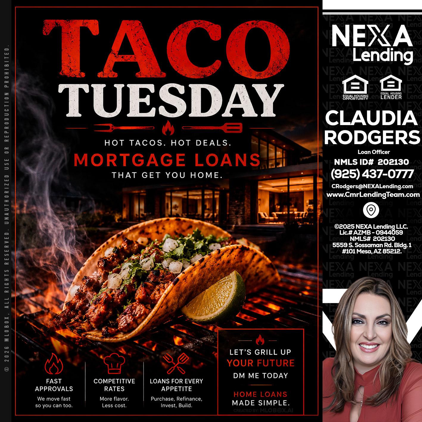 TACO TUESDAY - Claudia Rodgers -Loan Officer